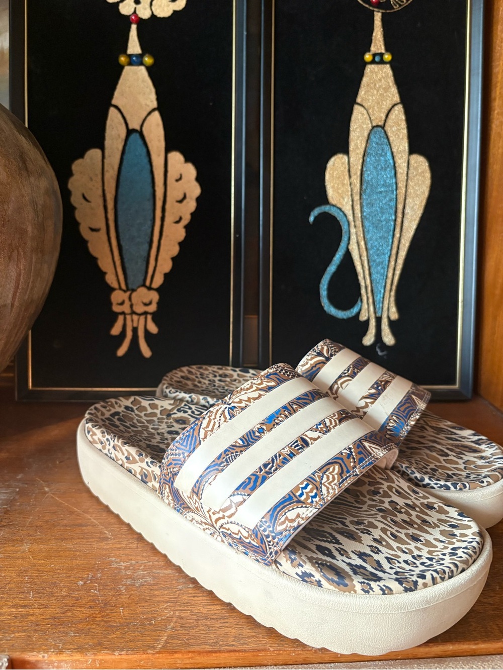 Farm Rio x Adidas Adilette Platform Slides 10 (10.5)
